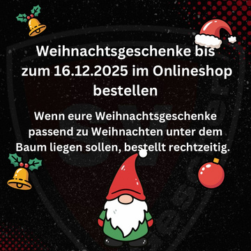 ***Wichtige Info***
Weihnachtsgeschenke können im Onlineshop bis zum 16.12. bestellt werden. Bestellt rechtzeitig damit... ***Wichtige Info***
Weihnachtsgeschenke können im Onlineshop bis zum 16.12. bestellt werden. Bestellt rechtzeitig damit...