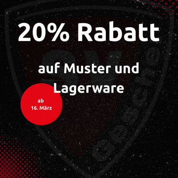 ***20% Rabatt***
Ab dem 16. März erhaltet ihr 20% auf alle Muster und Lagerware. Schnell sein lohnt sich! ***20% Rabatt***
Ab dem 16. März erhaltet ihr 20% auf alle Muster und Lagerware. Schnell sein lohnt sich!