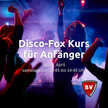 SV Gescher startet nach Ostern mit neuem Disco-Fox Kurs
Der SV Gescher startet ab Samstag, dem 11. April 2026, einen... SV Gescher startet nach Ostern mit neuem Disco-Fox Kurs
Der SV Gescher startet ab Samstag, dem 11. April 2026, einen...