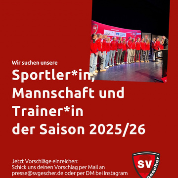 🌟 EURE STIMME IST GEFRAGT!🌟
Eine Saison voller Einsatz, Teamgeist, Emotionen und besonderer Momente liegt hinter uns.... 🌟 EURE STIMME IST GEFRAGT!🌟
Eine Saison voller Einsatz, Teamgeist, Emotionen und besonderer Momente liegt hinter uns....