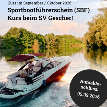 Schnell sein lohnt sich: Für den Sportbootführerschein gibt es nur 20 Plätze! ⛵
Beim SV Gescher könnt ihr den SBF... Schnell sein lohnt sich: Für den Sportbootführerschein gibt es nur 20 Plätze! ⛵
Beim SV Gescher könnt ihr den SBF...