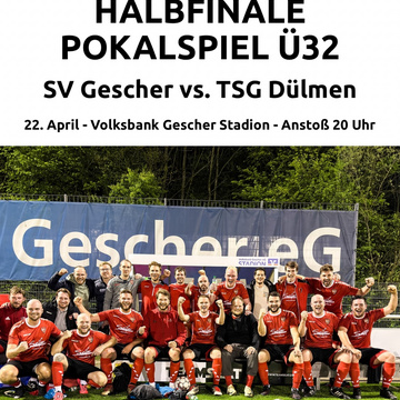Unsere Ü32 steht heute im Pokal-Halbfinale und trifft auf die TSG Dülmen! 💪⚽
🕗 Anstoß: 20:00 Uhr
📍 Volksbank Gescher... Unsere Ü32 steht heute im Pokal-Halbfinale und trifft auf die TSG Dülmen! 💪⚽
🕗 Anstoß: 20:00 Uhr
📍 Volksbank Gescher...