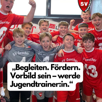 TRAINER*INNEN GESUCHT
JUGENDFUSSBALL BEIM SV GESCHER ⚽
Der SV Gescher steht für engagierte und erfolgreiche... TRAINER*INNEN GESUCHT
JUGENDFUSSBALL BEIM SV GESCHER ⚽
Der SV Gescher steht für engagierte und erfolgreiche...